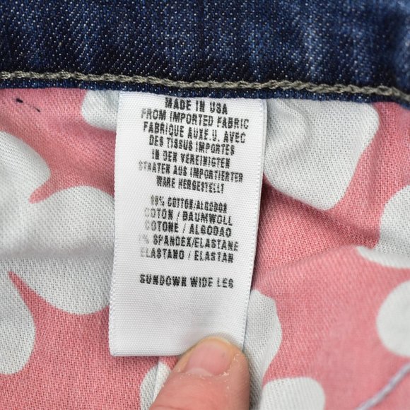 Lucky Brand Women's 8 x 29 Sundown Wide Leg Mid Rise Jeans Blue Inseam 30 inch - Picture 14 of 15